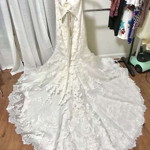 Lace Maggie Sottero Fit & Flare Wedding Dress - Picture 3 of 9